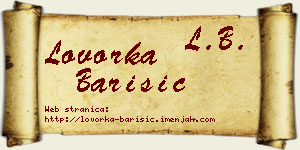 Lovorka Barišić vizit kartica
